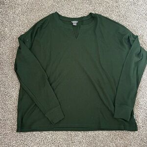 Eddie Bauer Olive Green Ribbed Top